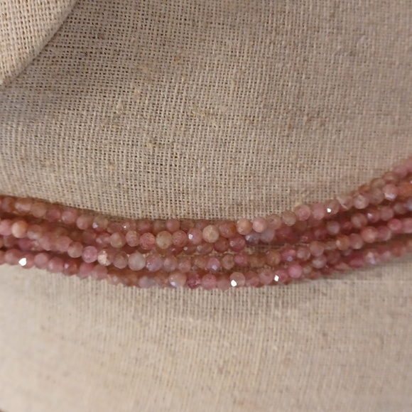 Jay King Mind Finds Pink Tourmaline 6 Strand Necklace NEW - Picture 4 of 10